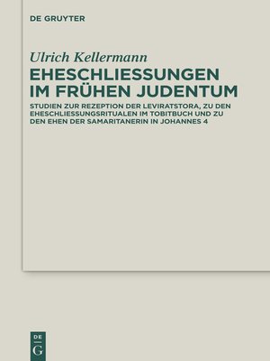 cover image of Eheschließungen im frühen Judentum